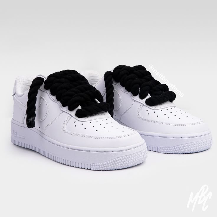 Air Force 1 White Rope Laces Nero
