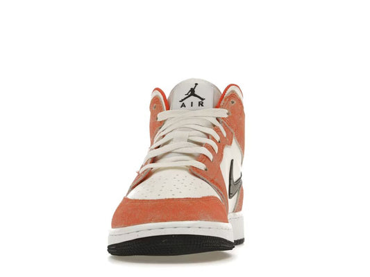 Jordan 1 Mid SE Orange Suede (GS)