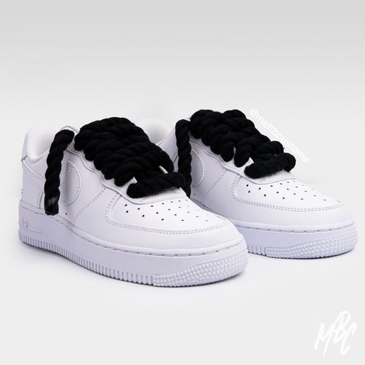 Air Force 1 White Rope Laces Nero