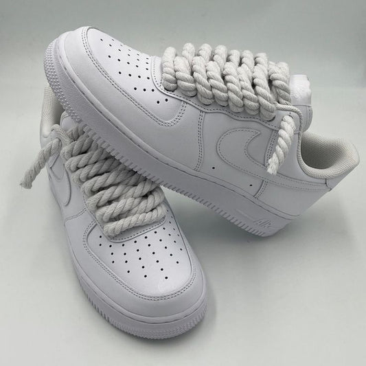 Air Force 1 White Rope Laces Bianco