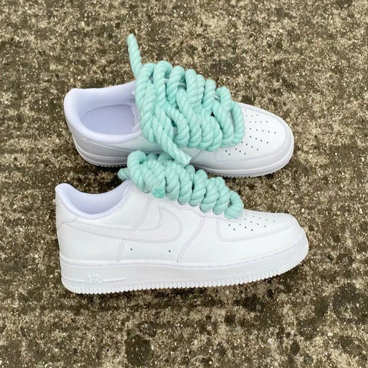 Air Force 1 White Rope Laces Tiffany
