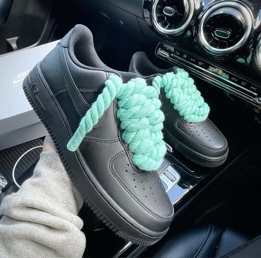 Air Force 1 Black Rope Laces Tiffany